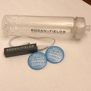 Rodan+Fields Water Bottle/Cell Charger/Buttons